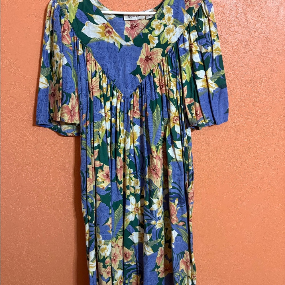 Vintage Floral Multicolor Dress